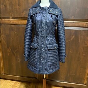 Women's Quilted Burberry Navy Jacket